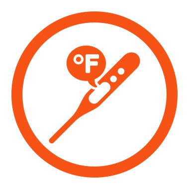 Fahrenheit sıcaklık yuvarlak vektör simgesi