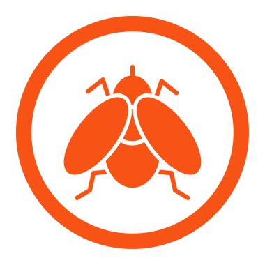 Sinek yuvarlak vektör simgesi