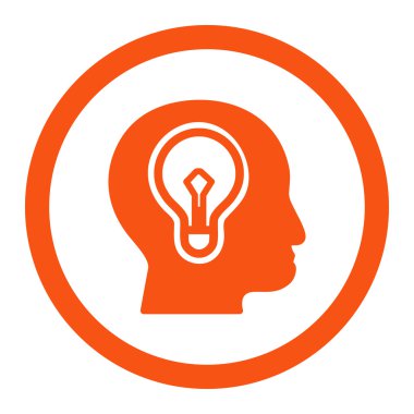 Fikir yuvarlak vektör simgesi