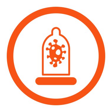 Enfeksiyon koruma yuvarlak vektör simgesi