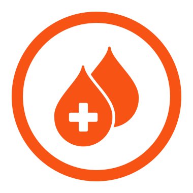 Tıbbi damla yuvarlak vektör simgesi