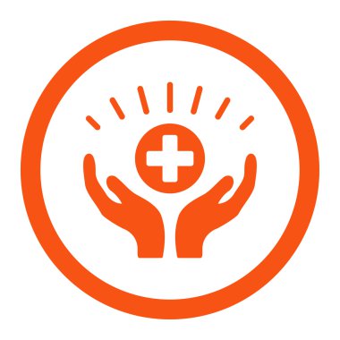 Tıbbi bakım yuvarlak vektör simgesi