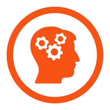 Zihin yuvarlak vektör simgesi