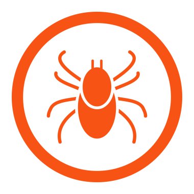 Mite yuvarlak vektör simgesi