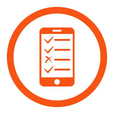 Mobil Test yuvarlak vektör simgesi