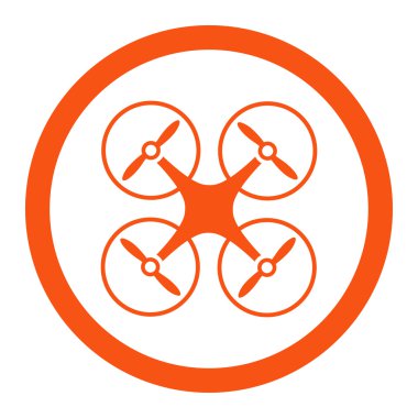 Nanocopter yuvarlak vektör simgesi