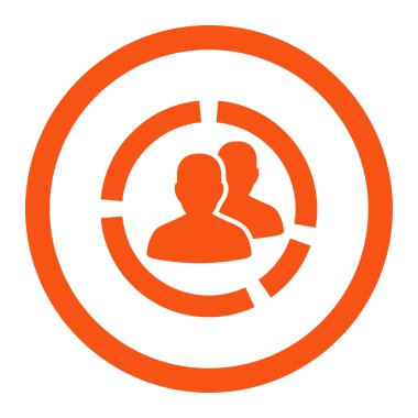 Hasta diyagramı yuvarlak vektör simgesi