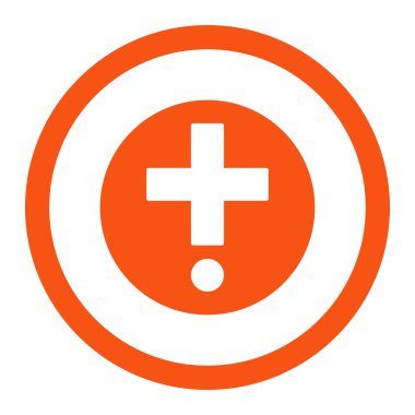 Eczane yuvarlak vektör simgesi