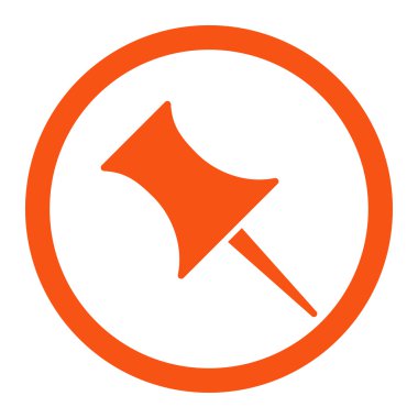 PIN yuvarlak vektör simgesi