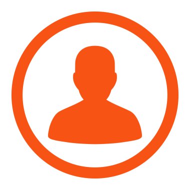 Portre yuvarlak vektör simgesi