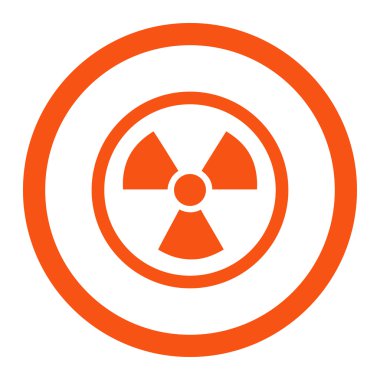 Radyasyon tehlike yuvarlak vektör simgesi