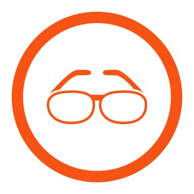 Gözlük yuvarlak vektör simgesi