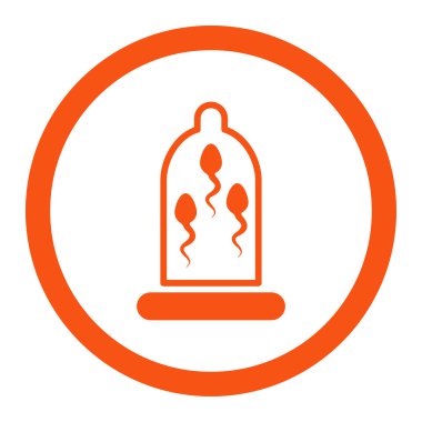 Sperm koruma yuvarlak vektör simgesi