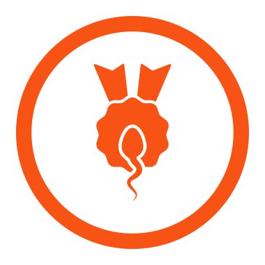 Sperm kazanan yuvarlak vektör simgesi