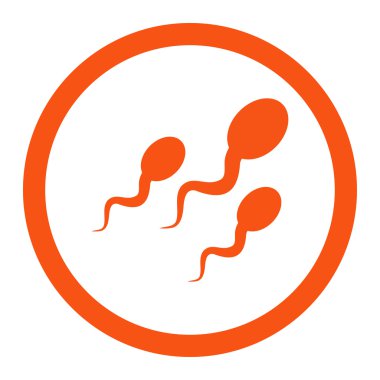 Sperm yuvarlak vektör simgesi