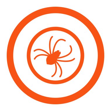 Örümcek yuvarlak vektör simgesi