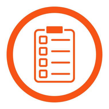 Test formu yuvarlak vektör simgesi