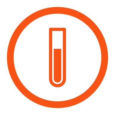 Test tüpü yuvarlak vektör simgesi