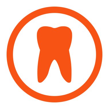 Diş yuvarlak vektör simgesi