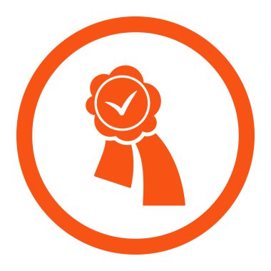 Doğrulama mühür vektör simge yuvarlak