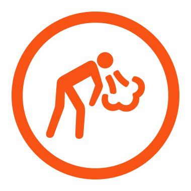 Yuvarlak vektör simge kusma