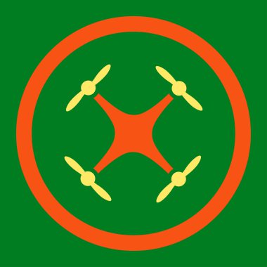 Airdrone yuvarlak vektör simgesi