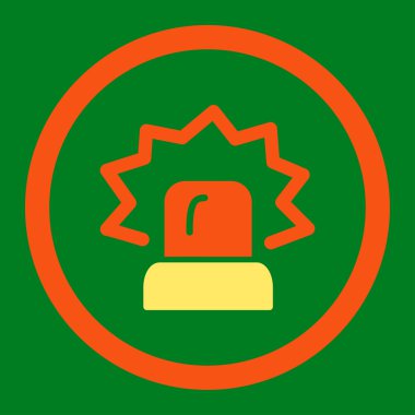 Alarm yuvarlak vektör simgesi