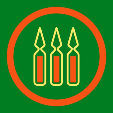 Ampul yuvarlak vektör simgesi