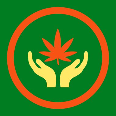 Cannabis Care Rounded Vector Icon clipart