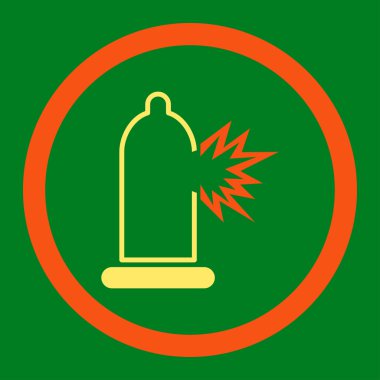 Prezervatif hasar vektör simge yuvarlak