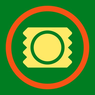 Prezervatif yuvarlak vektör simgesi