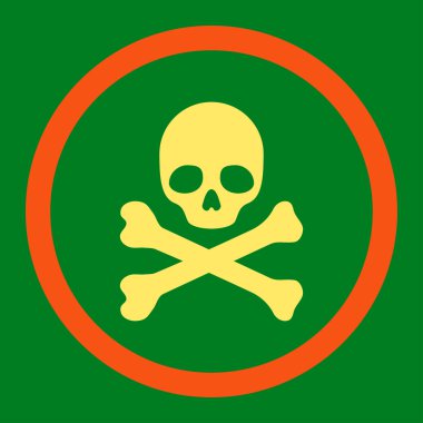 Ölüm yuvarlak vektör simgesi