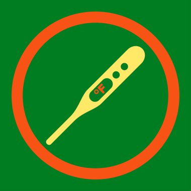 Fahrenheit termometre yuvarlak vektör simgesi