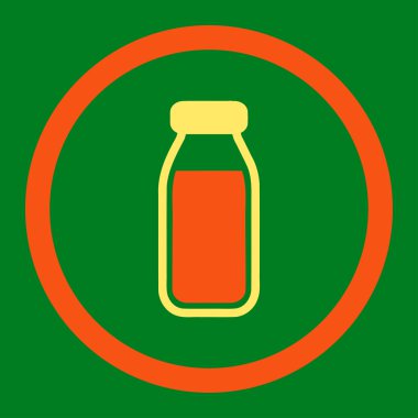 Tam şişe yuvarlak vektör simgesi