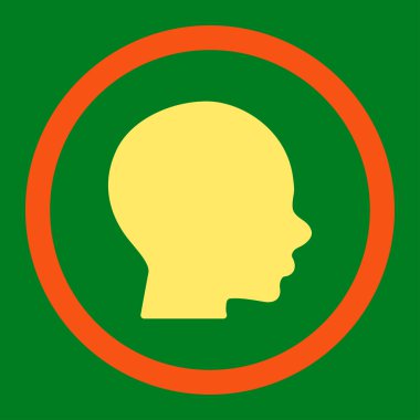 Kafa yuvarlak vektör simgesi