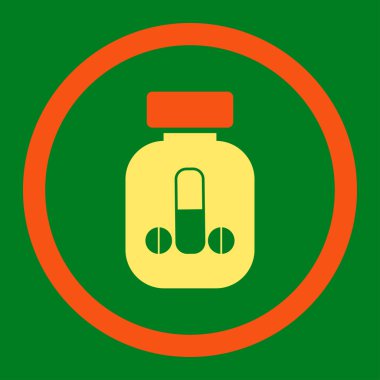 Erkek tıp yuvarlak vektör simgesi