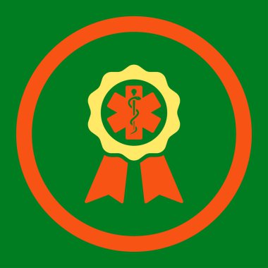 Tıbbi mühür vektör simge yuvarlak