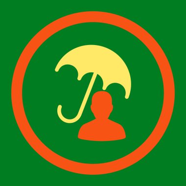 Hasta bakımı yuvarlak vektör simgesi