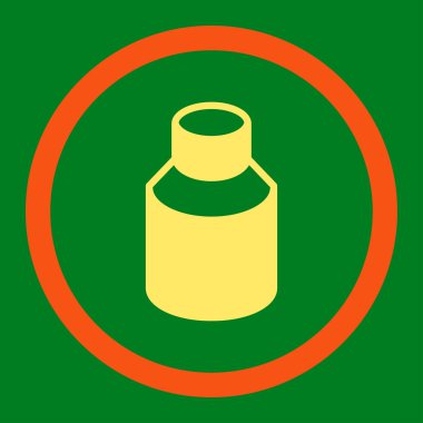 Phial yuvarlak vektör simgesi