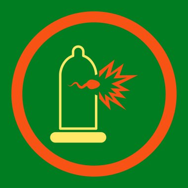 Sperm kaçış yuvarlak vektör simgesi