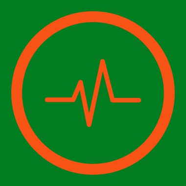 Nabız yuvarlak vektör simgesi