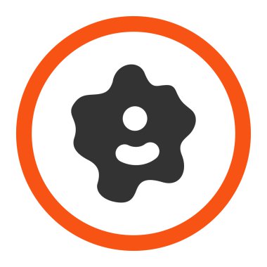 Ameba yuvarlak vektör simgesi