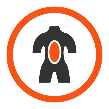 Anatomi yuvarlak vektör simgesi