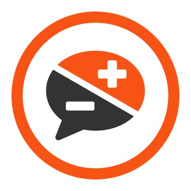 Bağımsız değişkenler yuvarlak vektör simgesi