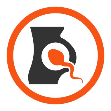 Suni tohumlama yuvarlak vektör simgesi