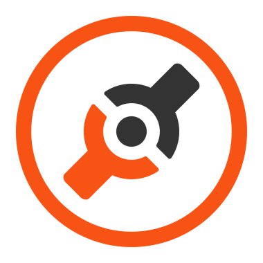 Yapay eklem yuvarlak vektör simgesi