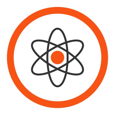Atom yuvarlak vektör simgesi