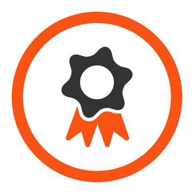 Ödülü mühür yuvarlak vektör simgesi