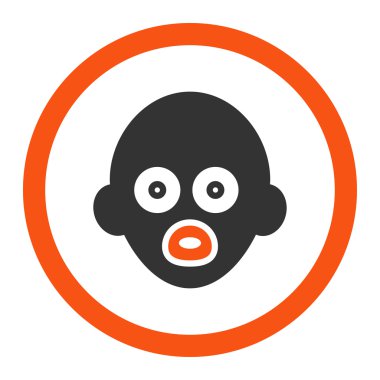 Bebek kafa vektör simge yuvarlak