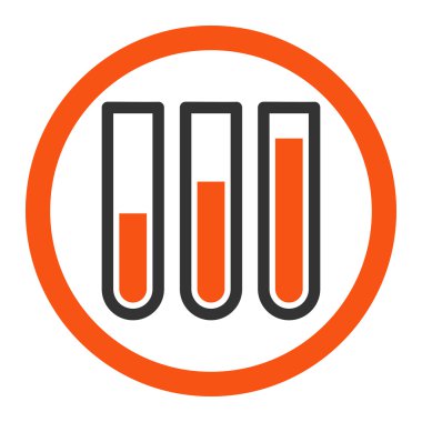 Kan analizi yuvarlak vektör simgesi